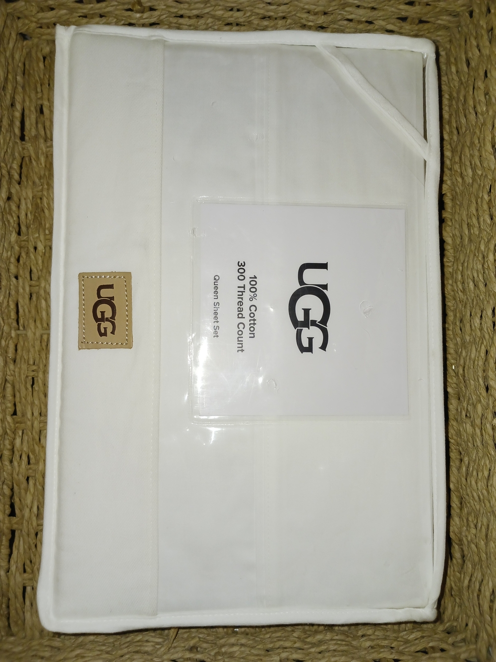UGG White Queen Sheet Set 100% Cotton